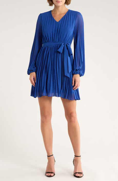 Sam Edelman Pleat Long Sleeve Minidress