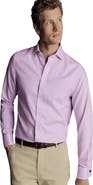 Charles Tyrwhitt Non-Iron Clifton Weave Cutaway Slim Fit Shirt Double Cuff