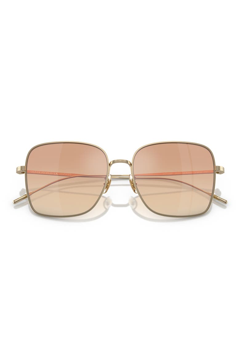 55mm Pillow Sunglasses, Alternate, color, GOLD