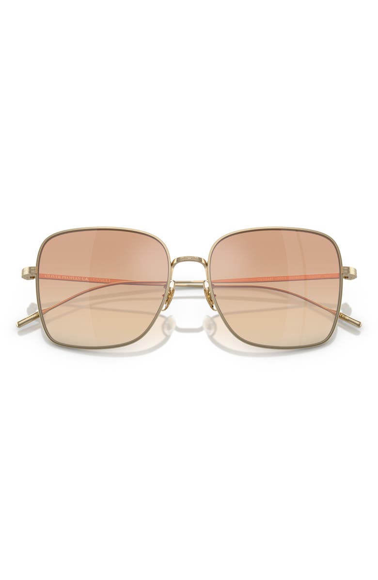 Oliver Peoples 55mm Pillow Sunglasses, Alternate, color, Gold