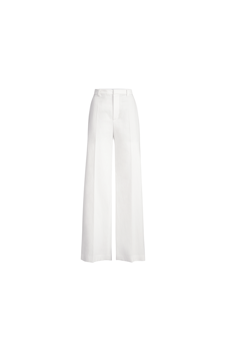 Loose Flared Trousers, Alternate, color, White