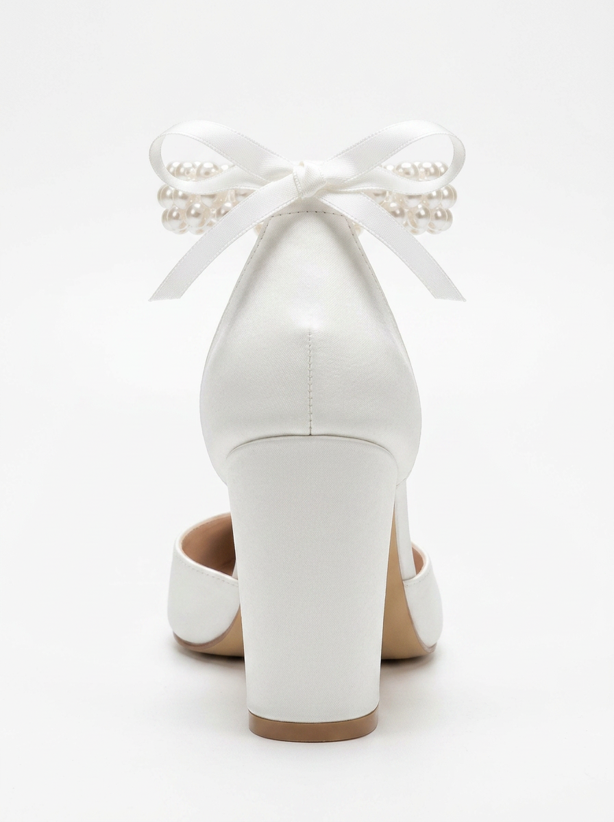 Sora Block Heel Bridal Pump, Alternate, color, Ivory