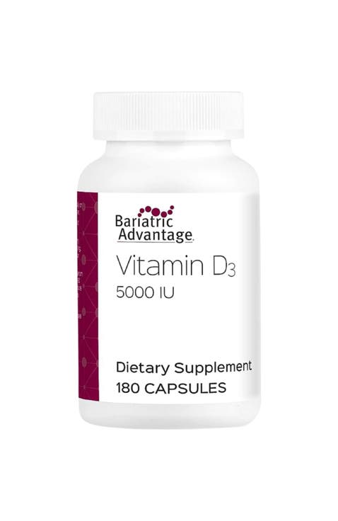 Vitamin D3 5000 IU High Potency Bone Support Capsules 180 Count