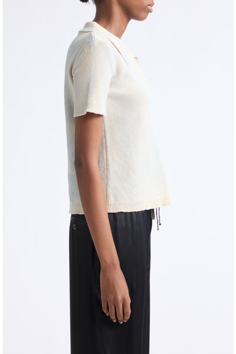 Stamped Cotton Polo, Alternate, color, PALE BLUE