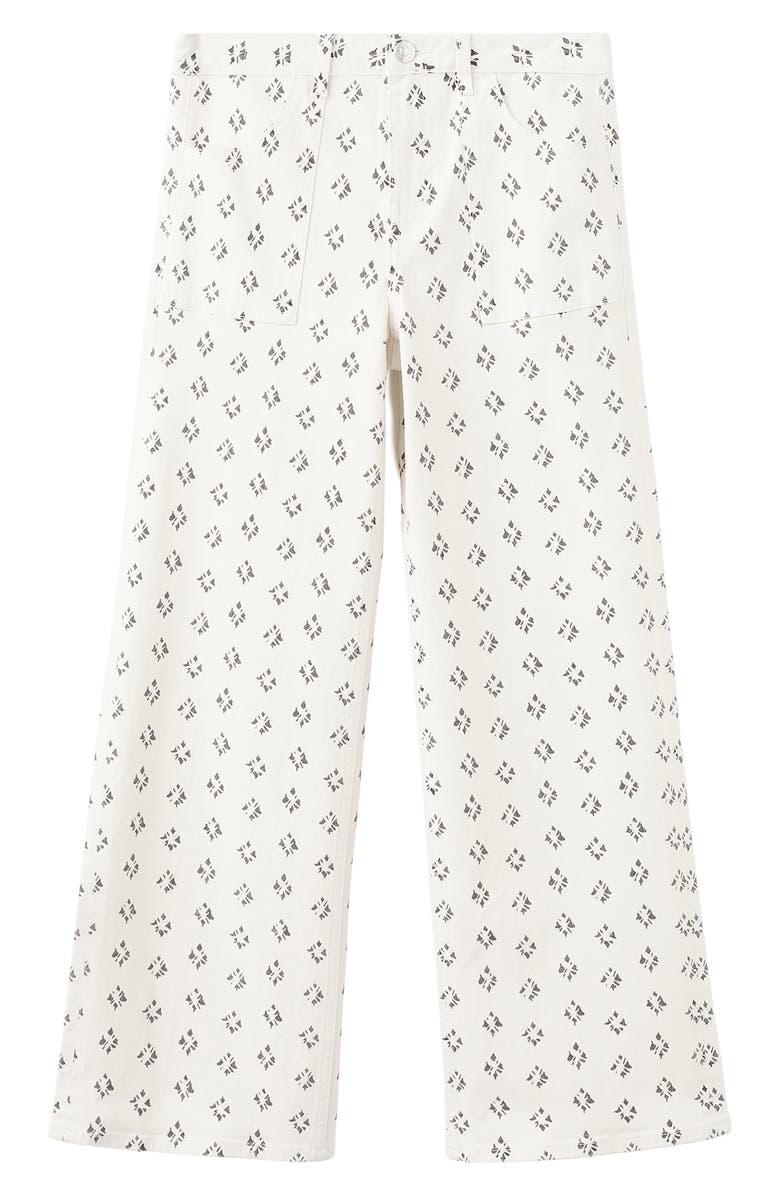 MANGO TEEN Print Straight Leg Jeans, Alternate, color, Off White