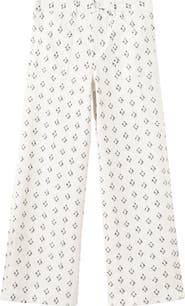 MANGO TEEN Print Straight Leg Jeans