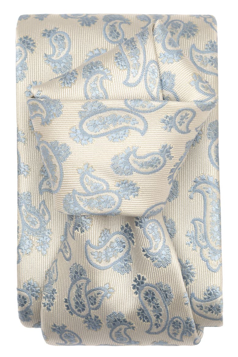 Colombo - Silk Jacquard Tie for Men, Alternate, color, Sky Blue