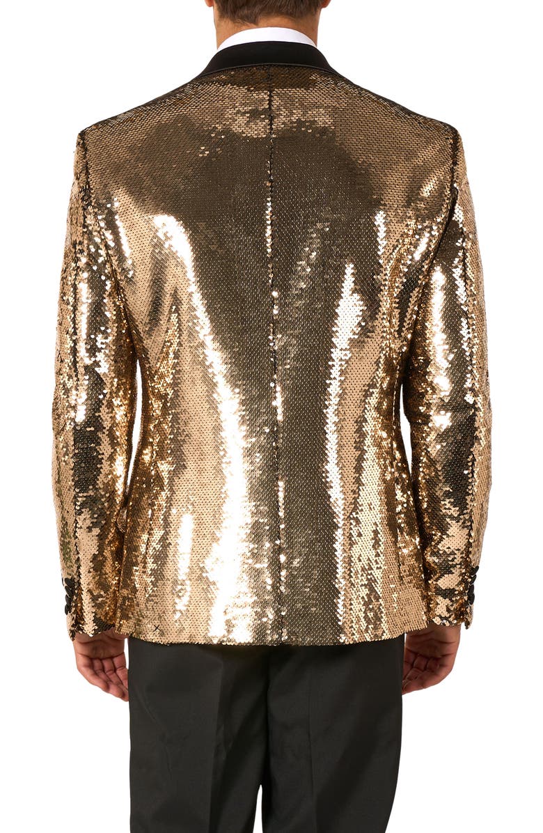 OppoSuits Groovy Gold Sequin Dinner Jacket, Alternate, color, Gold