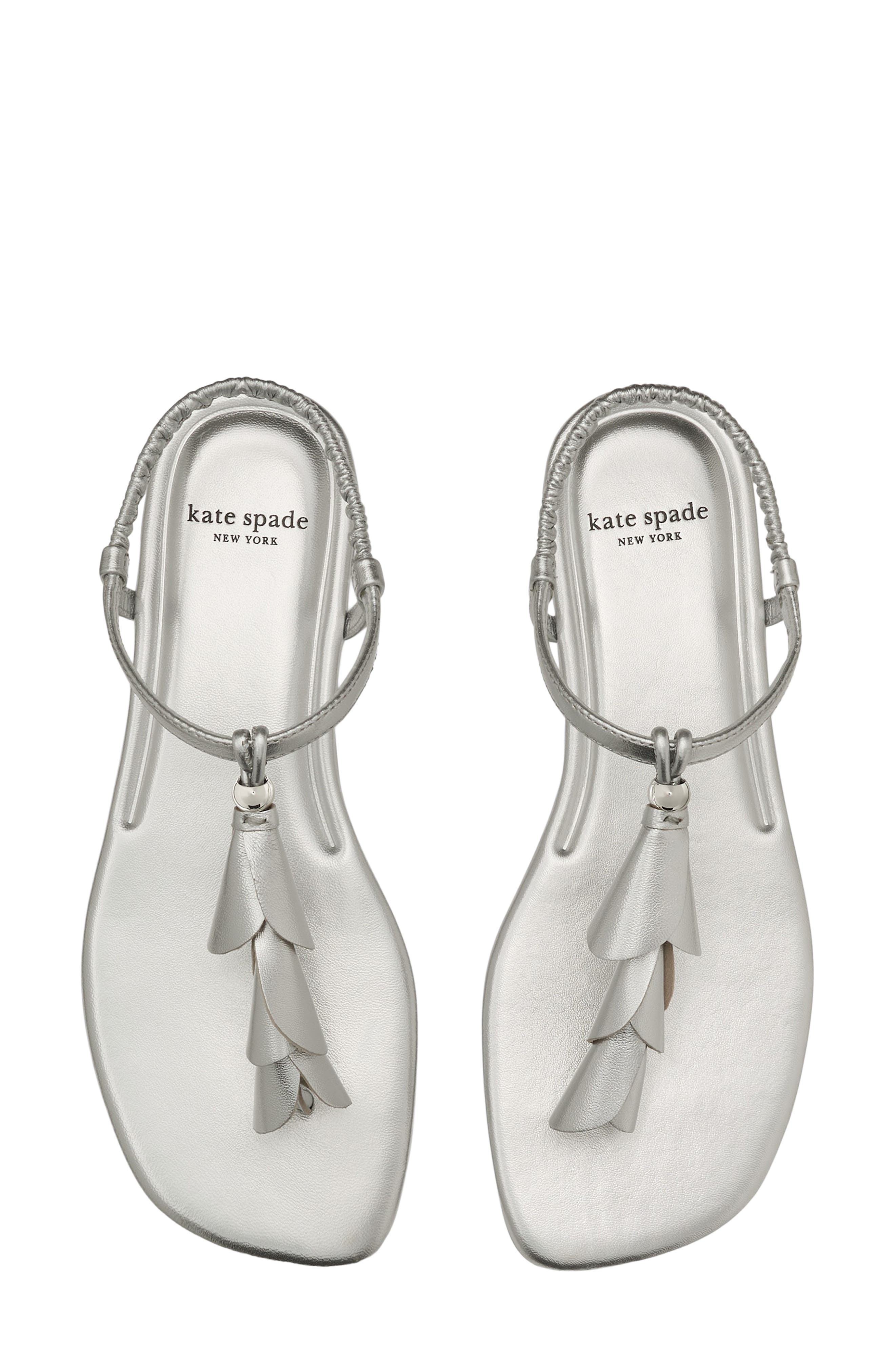 Kate Spade New York slingback sandal, Alternate, color, Silver