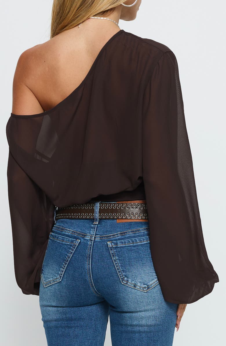 Princess Polly Idalina Off the Shoulder Top, Alternate, color, Brown