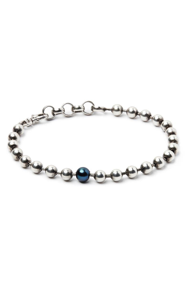 title of work Silver Ball Chain Bracelet, Main, color, 