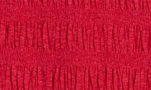 Madewell Smocked Tank Top In Red