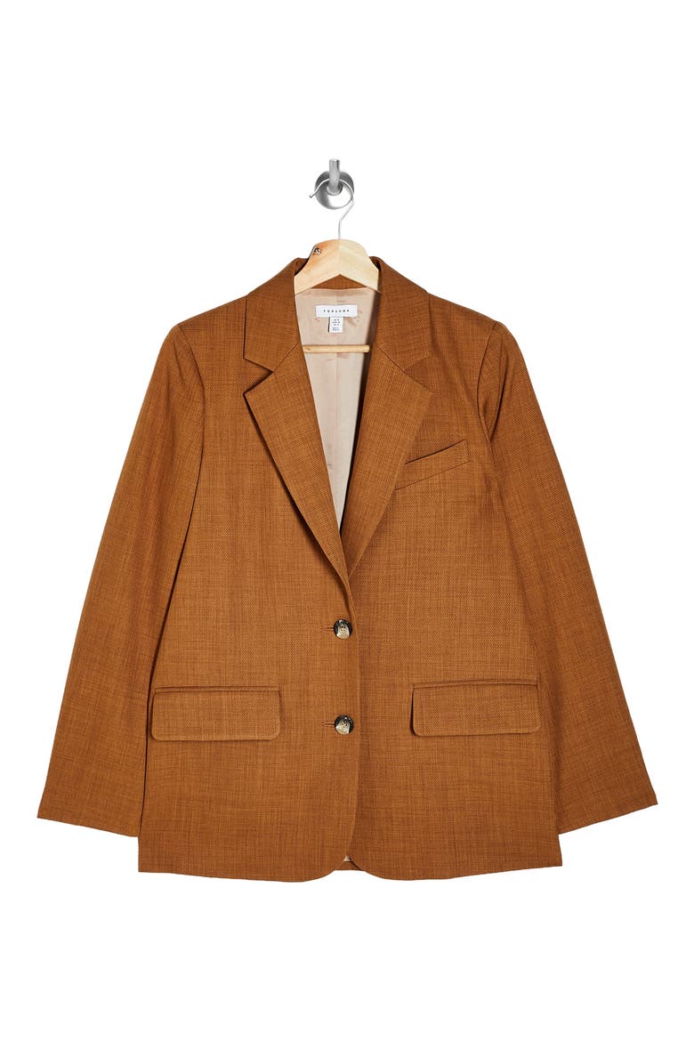 Girlfriend Suit Blazer, Alternate, color, CAMEL