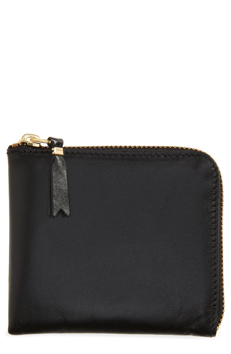 Comme des Garçons Wallets Classic Leather Half Zip Wallet, Main, color, Black