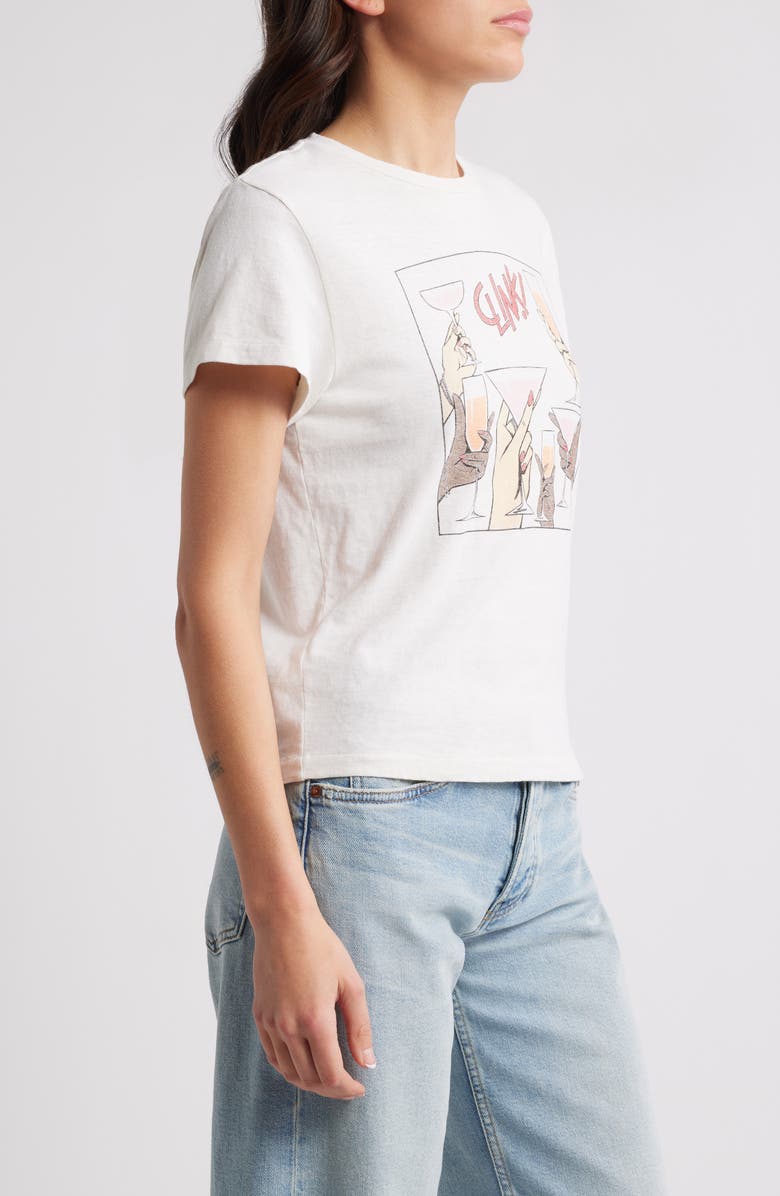 Re/Done Classic Cheer Graphic T-Shirt, Alternate, color, Vintage White