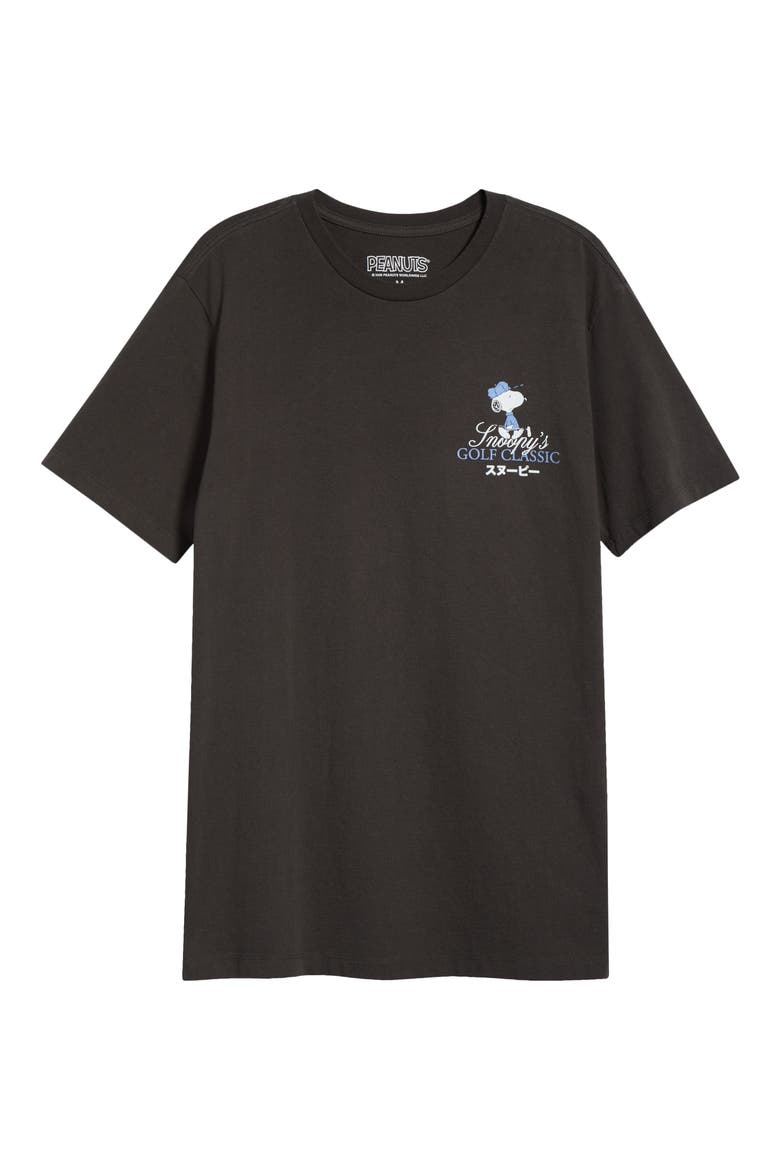Peanuts® Tokyo Golf Graphic Cotton T-Shirt, Alternate, color, BLACK