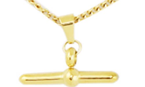 Rebl Gender Inclusive Blythe Toggle Necklace In Gold