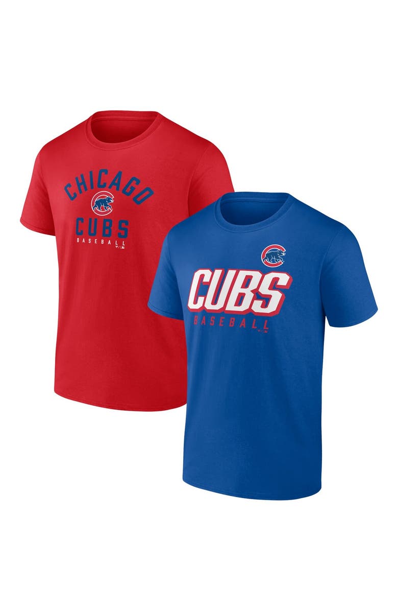 FANATICS Men's Fanatics Branded Royal/Red Chicago Cubs Player Pack T-Shirt Combo Set, Main, color, 