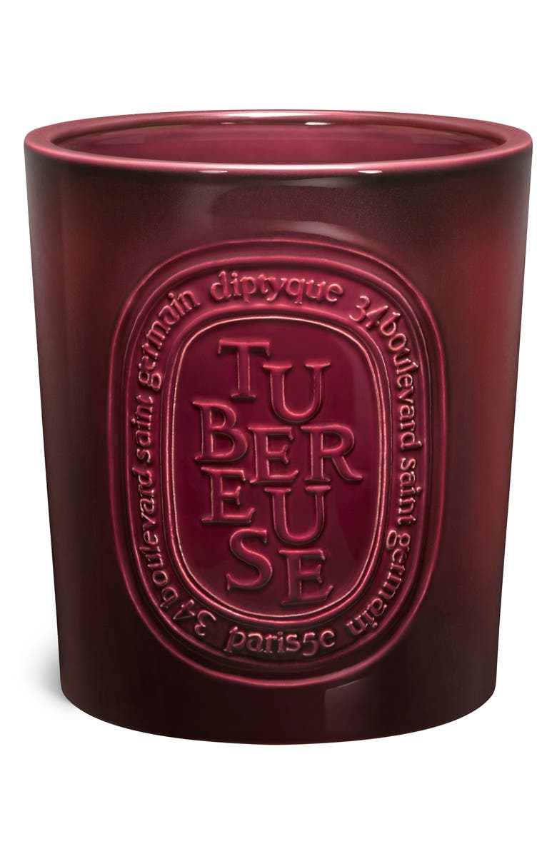 Diptyque Tubéreuse (Tuberose) Extralarge Scented Candle, Main, color, Red Vessel