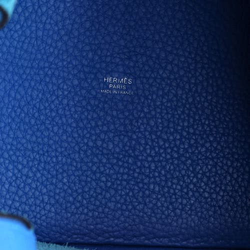 Pre-owned Hermes Hermes Picotin Lock Bag Clemence Mm In Blue