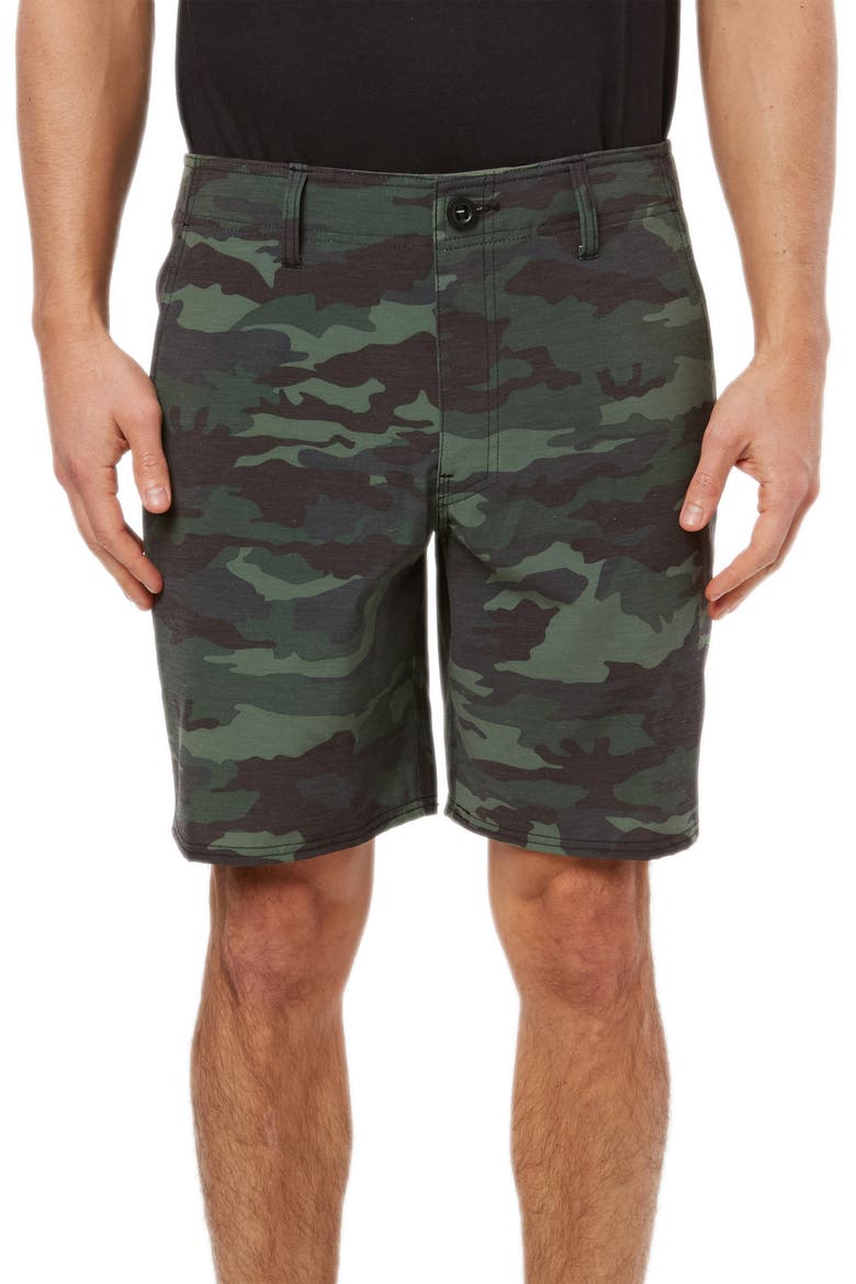 Tropic Garden Hybrid Shorts, Main, color, CAMO
