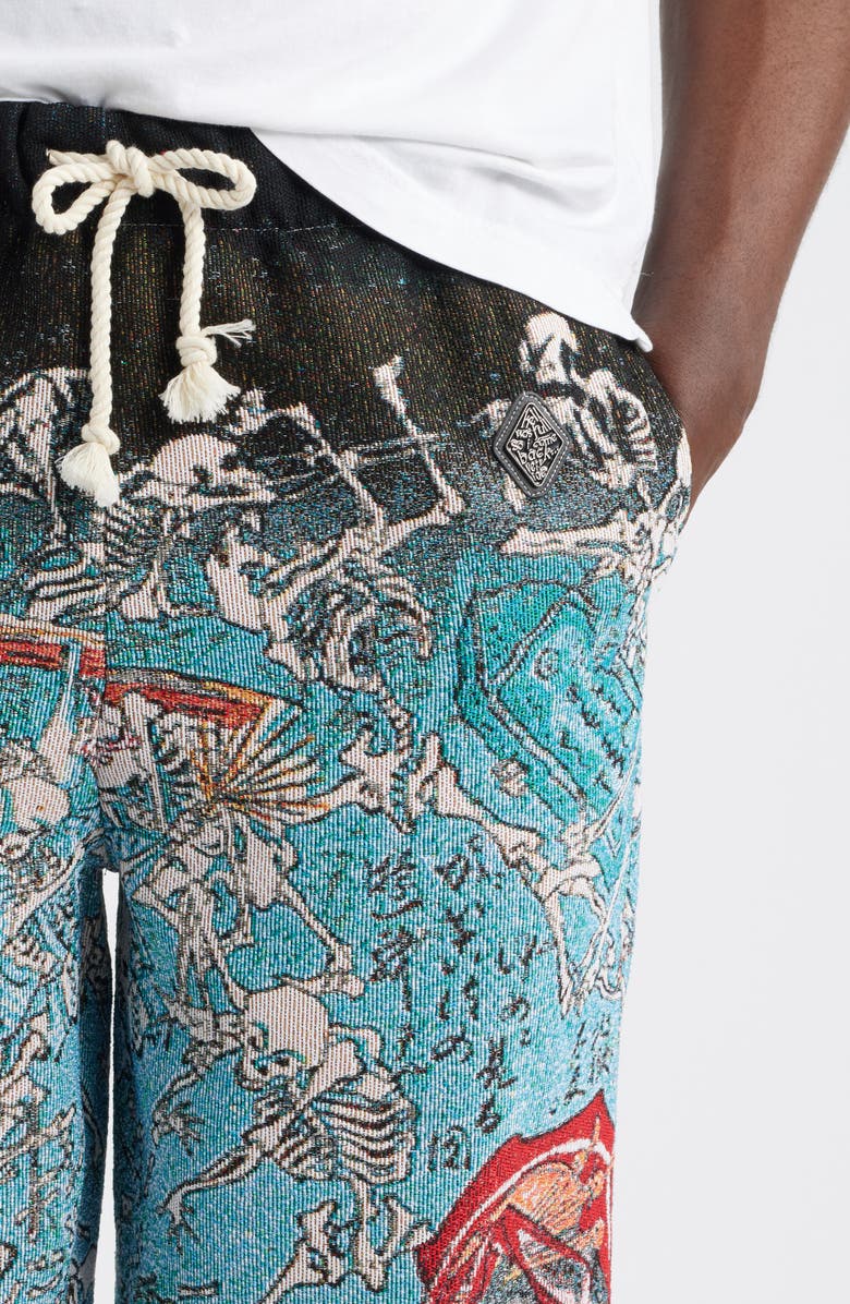 VERYRARE Jigoku Dayu Drawstrings Pants, Alternate, color, Blue/ Green