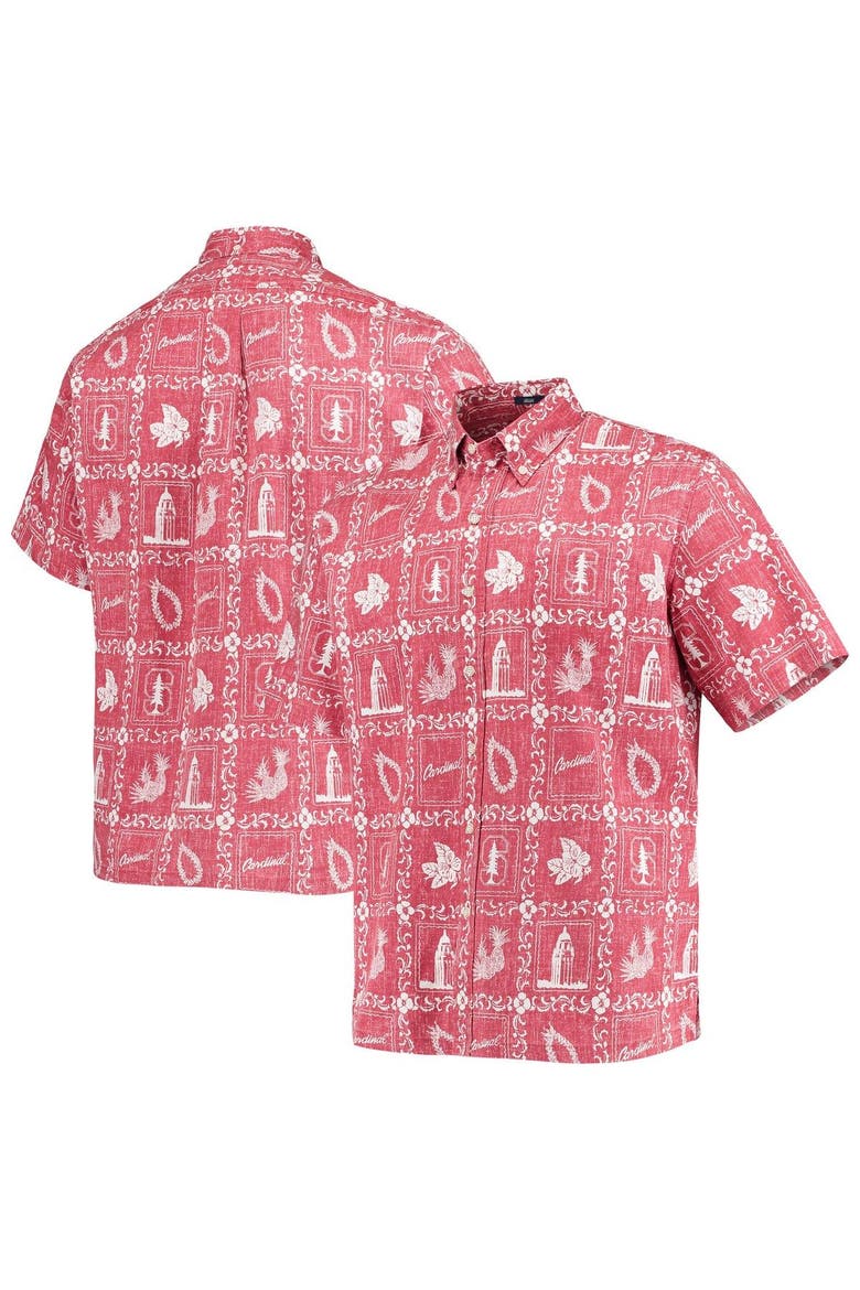 Men's Reyn Spooner Cardinal Stanford Cardinal Classic Button-Down Shirt, Main, color, Cardinal