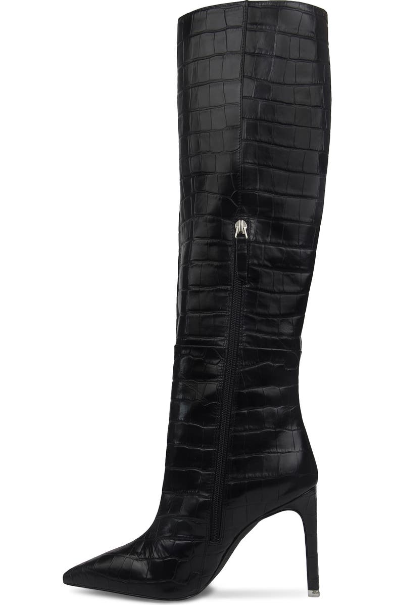 BLACK SUEDE STUDIO Taylor Croc Embossed Pointed Toe Boot, Alternate, color,