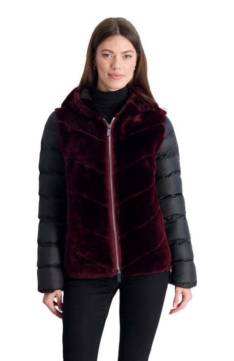 Shearling Lamb Parka, Quilted Features