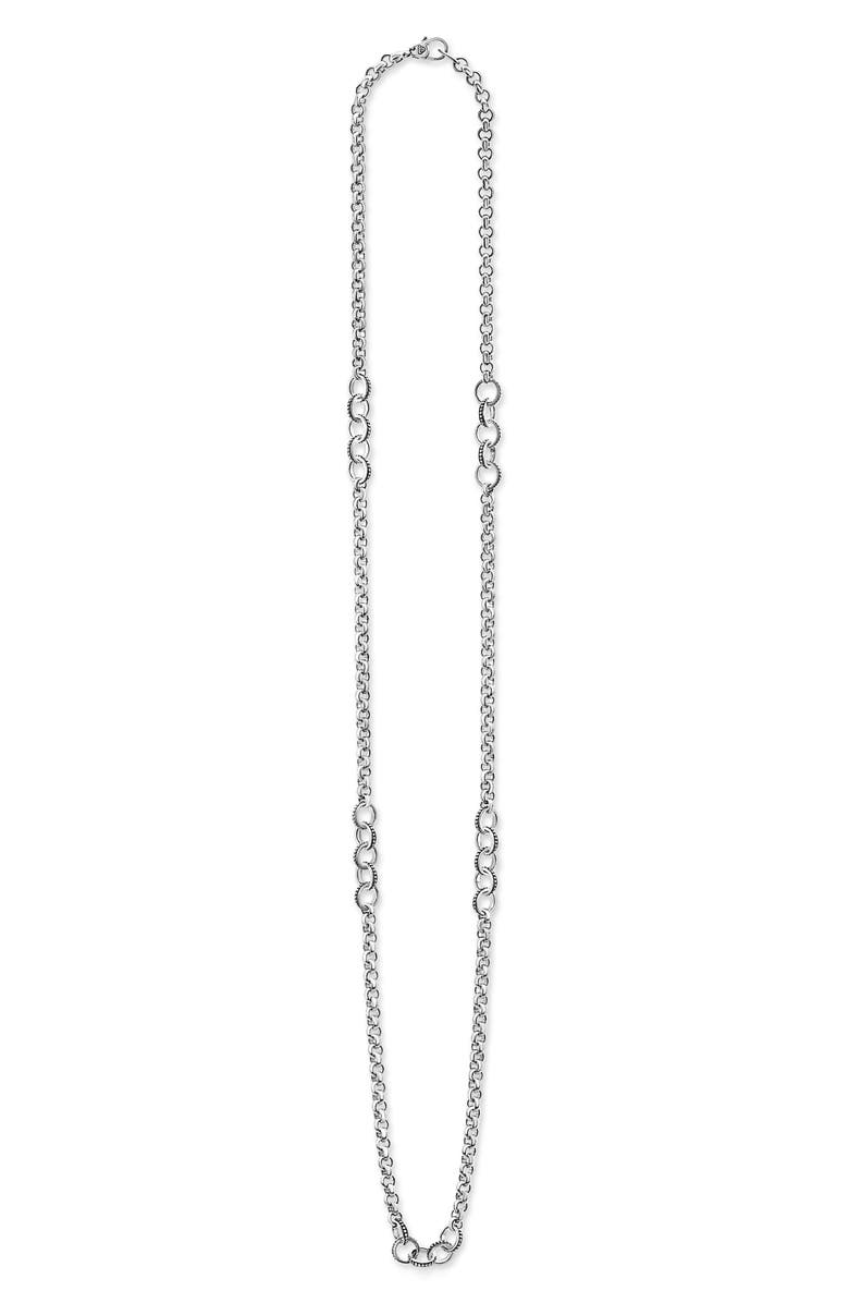 LAGOS Enso Ring Station Necklace, Main, color, 