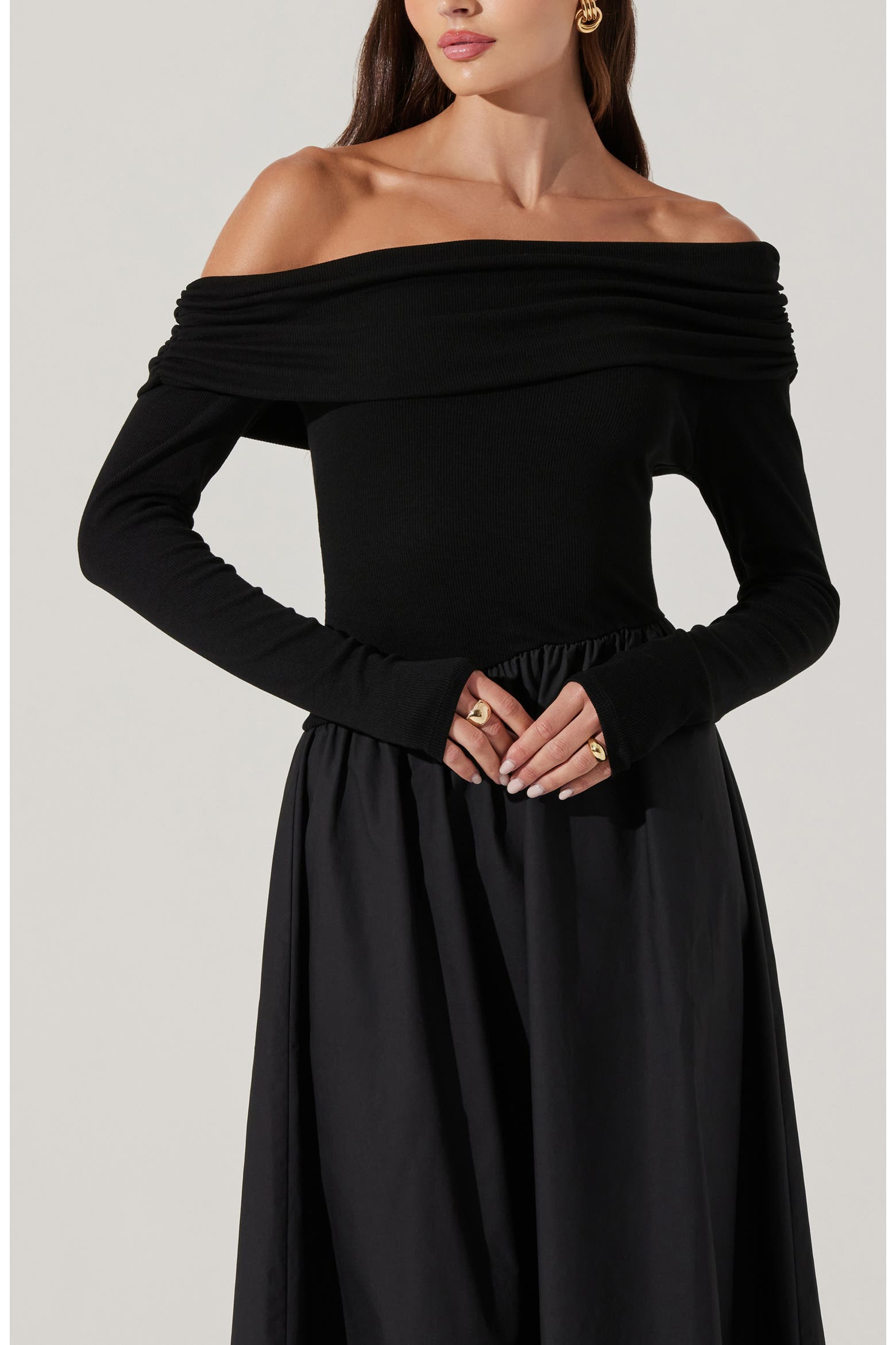 ASTR the Label Off the Shoulder Long Sleeve Dress (Women) | Nordstromrack