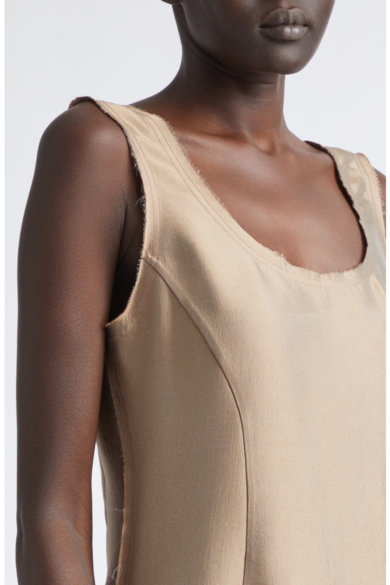 Isadora Frayed Summer Virgin Wool Blend Gown, Alternate, color, COPPER