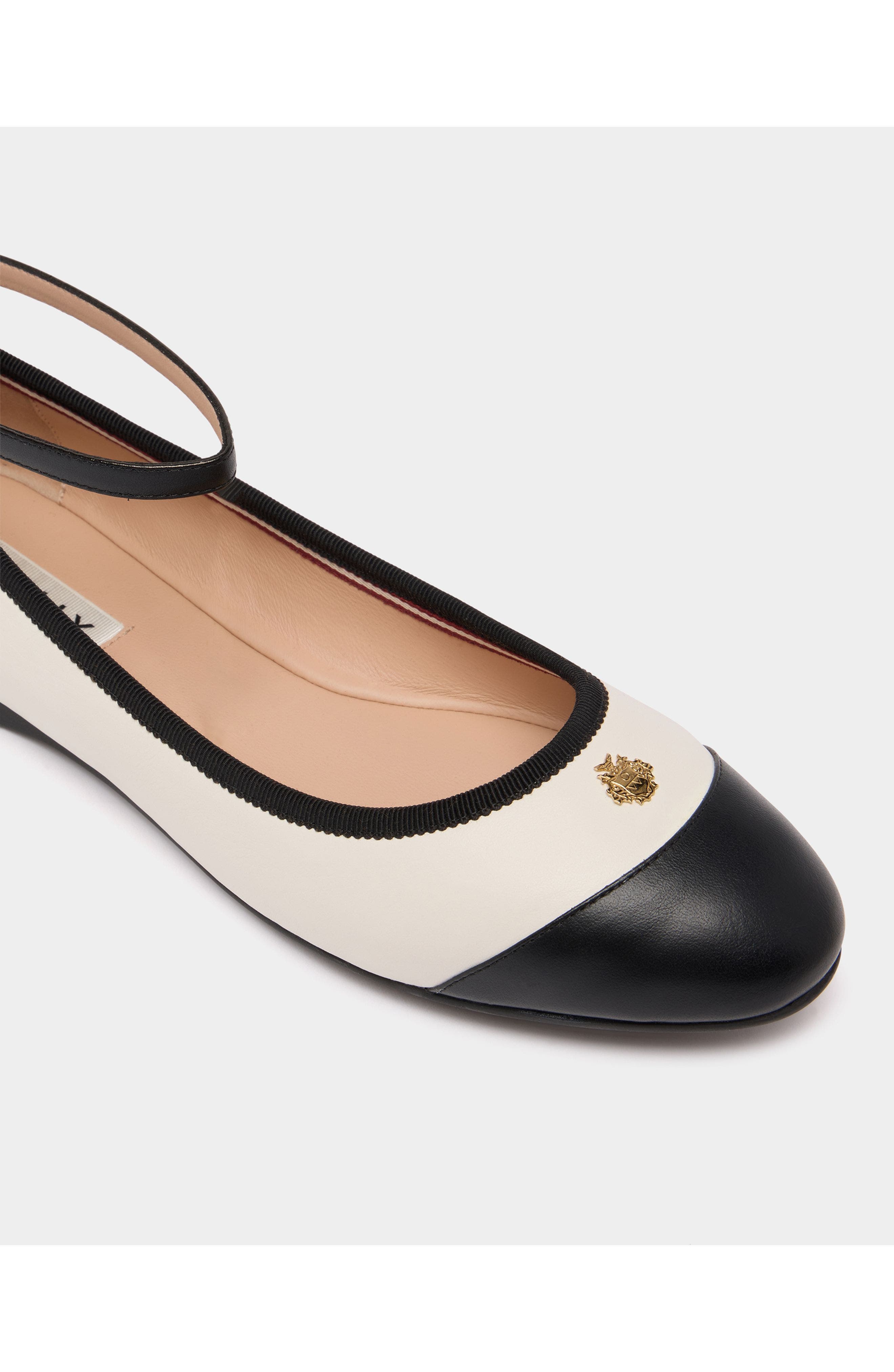 Bally Ysla Ballet Flat in Calf Leather, Alternate, color, White
