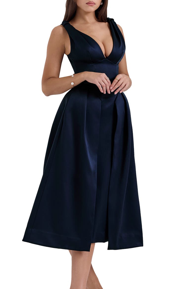 Paloma Plunge Neck Sleeveless Midi Dress, Alternate, color, PARISIAN NIGHT