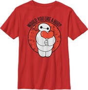 Big Hero 6 Boy's Big Hero 6 Valentine's Baymax Likes Hugs  Graphic T-Shirt