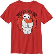 Big Hero 6 Boy's Big Hero 6 Valentine's Baymax Likes Hugs  Graphic T-Shirt