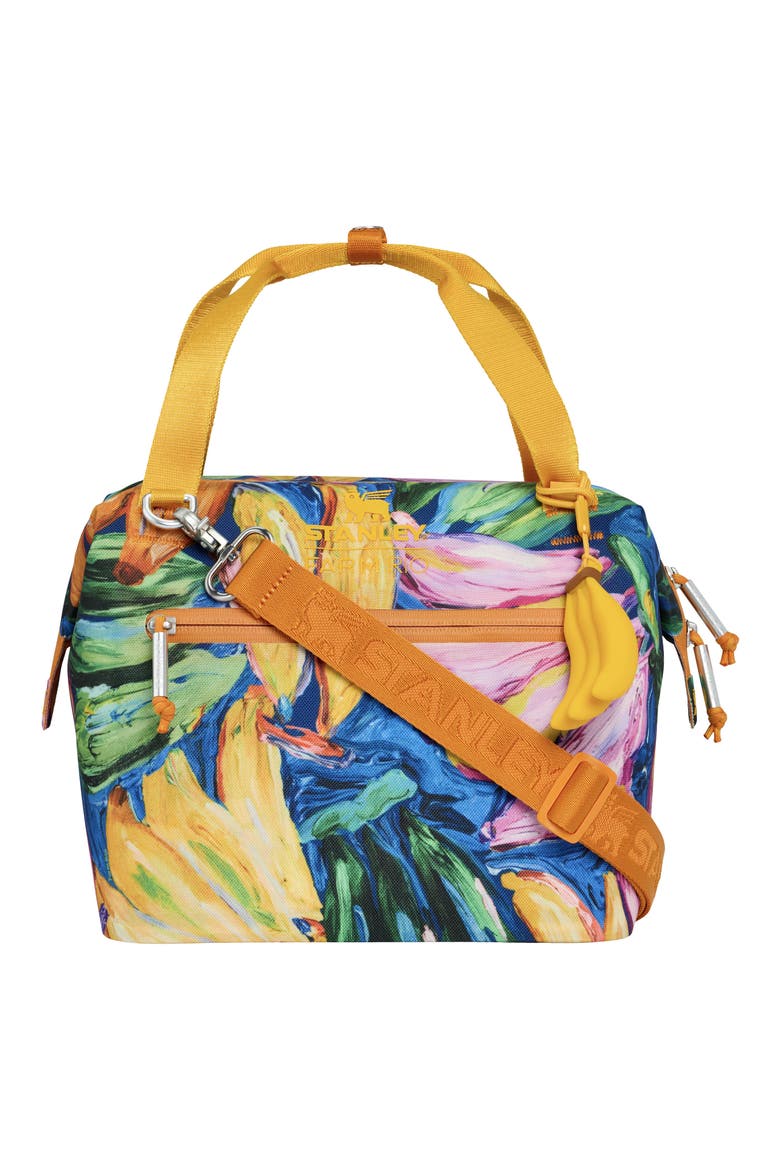 Julienne Mini Cooler Bag, Main, color, FARM RIO PAINTED BANANAS