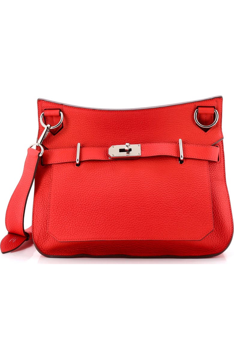 Pre-Owned Hermes Jypsiere Bag Clemence 31, Main, color, Rouge Tomate