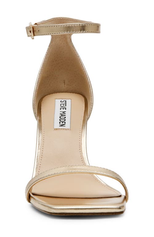 Steve Madden Piked Womens Leather Ankle Strap Heels In Gold