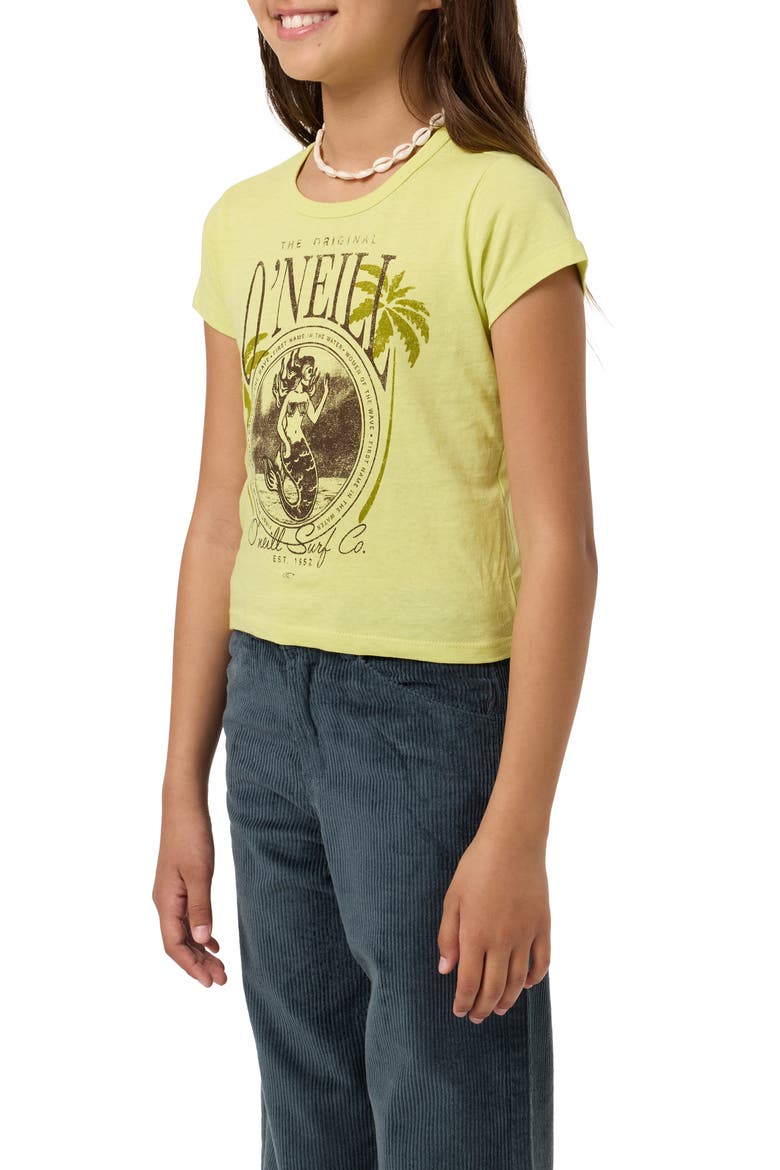 Kids' Willa Skimmer Graphic T-Shirt, Alternate, color, CELERY