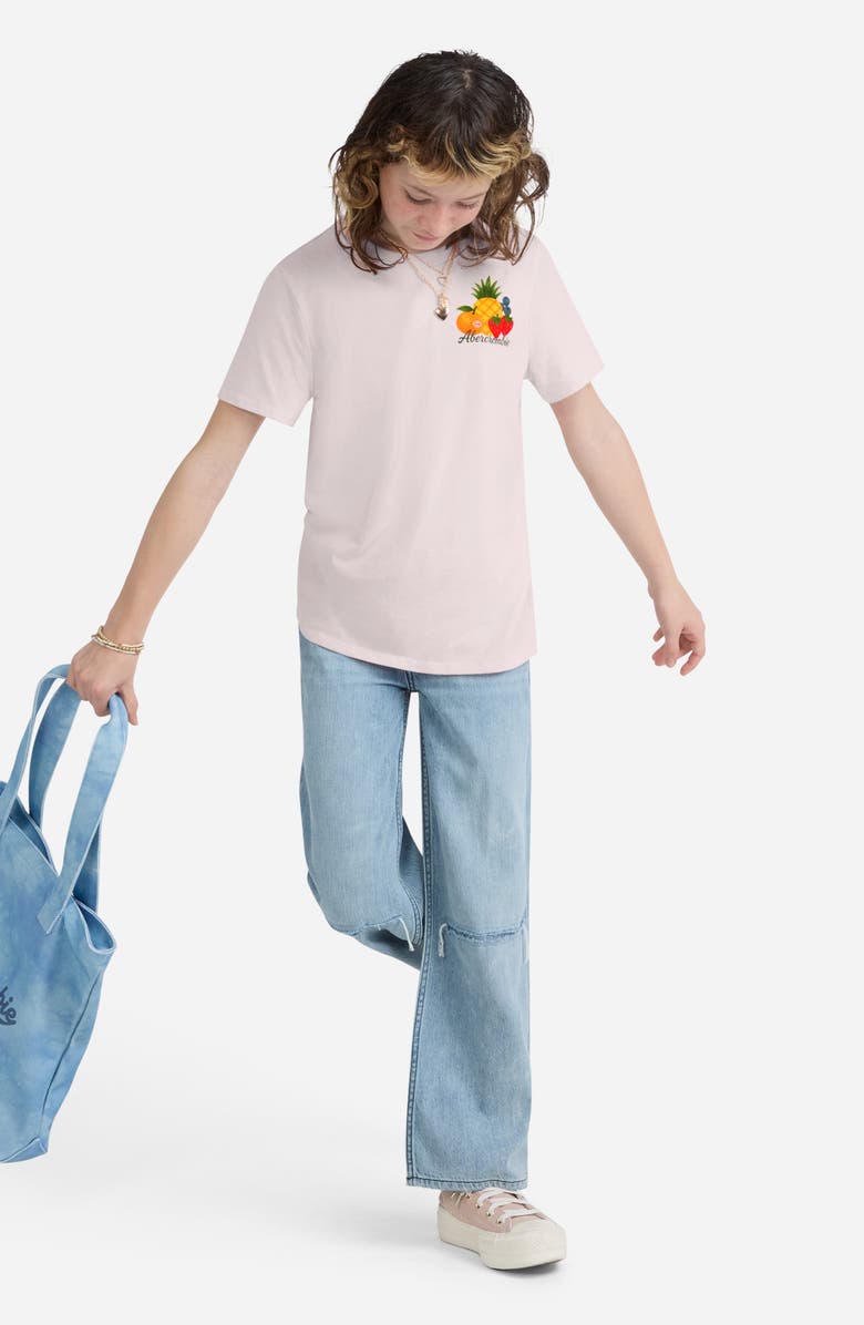 abercrombie kids Kids' Fruit Stand Graphic T-Shirt, Alternate, color, Chalk Pink