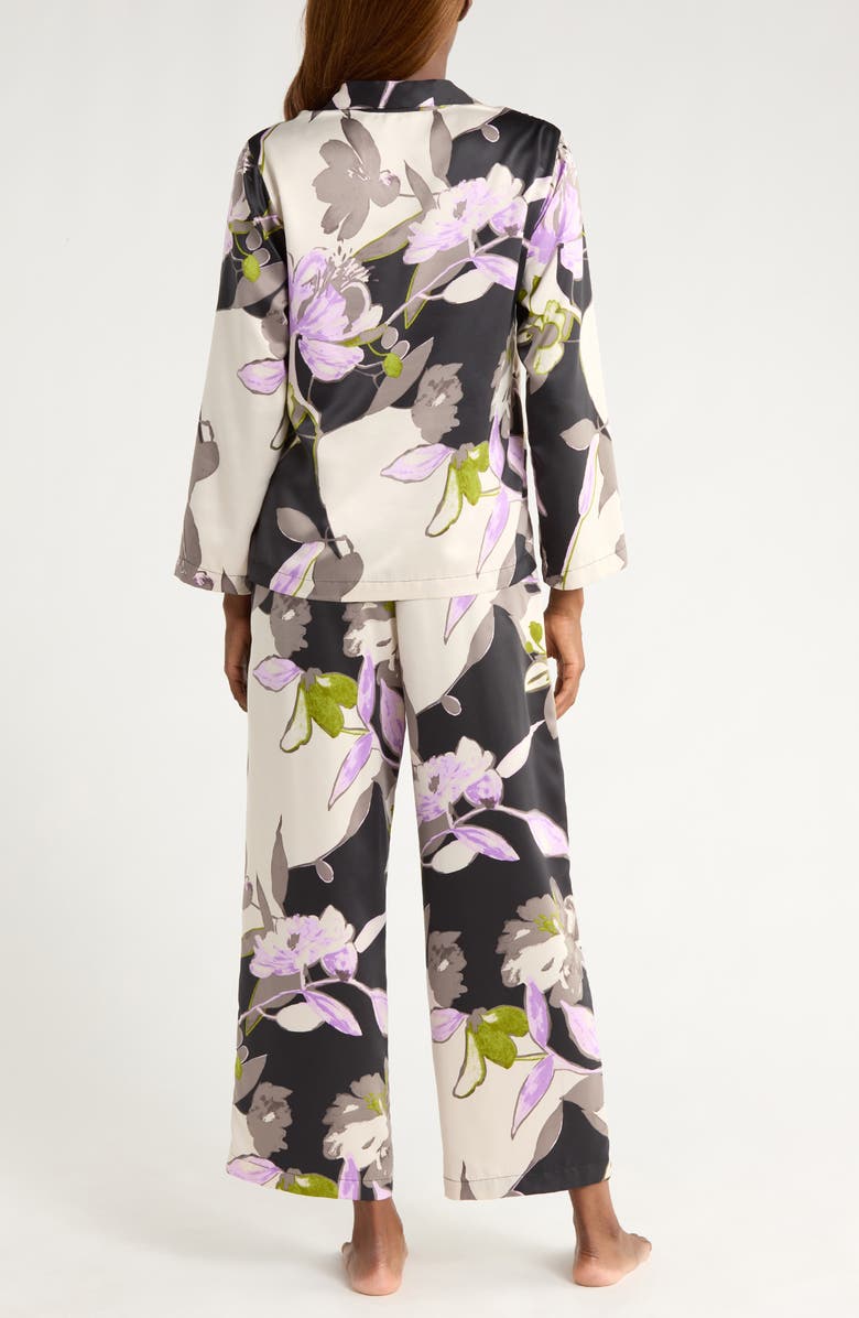 Natori Tsubaki Floral Pajamas, Alternate, color, Black Multi