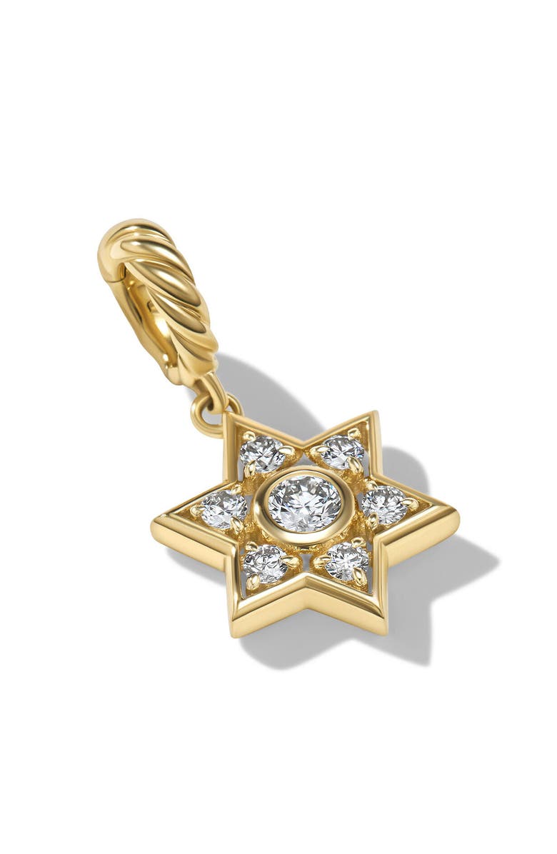 David Yurman Star of David Amulet in 18K Yellow Gold with Diamonds, Alternate, color, 18K Yellow Gold