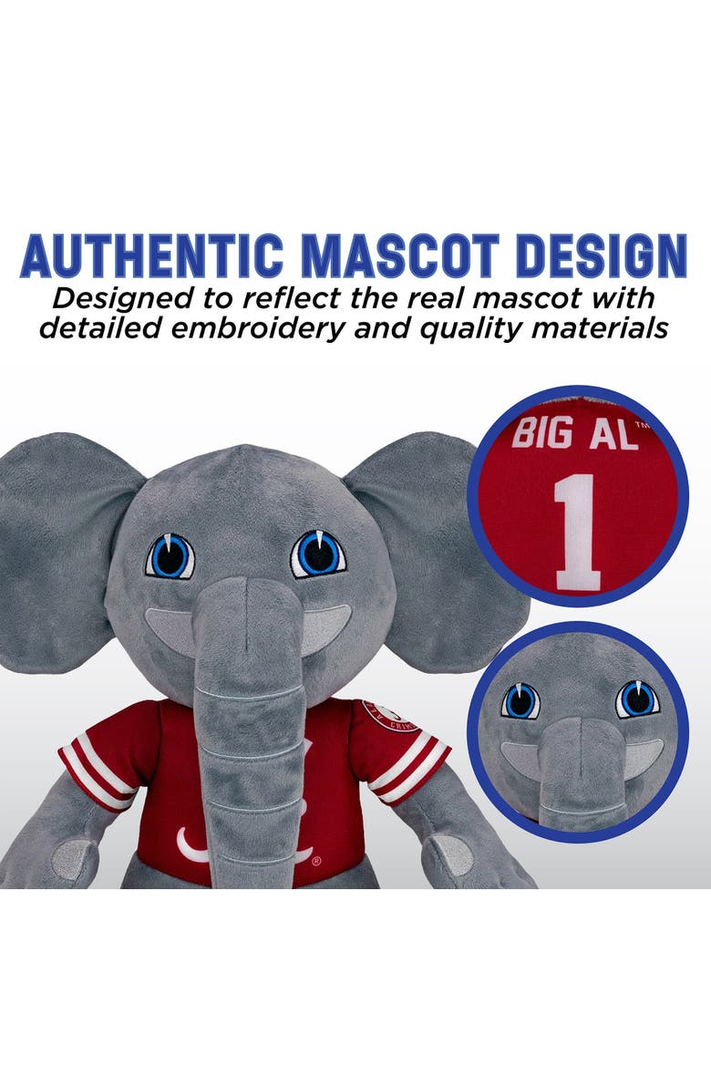 University of Alabama Crimson Tide  Al The Elephant 18" Jumbo Mascot Plush Figure, Alternate, color, None