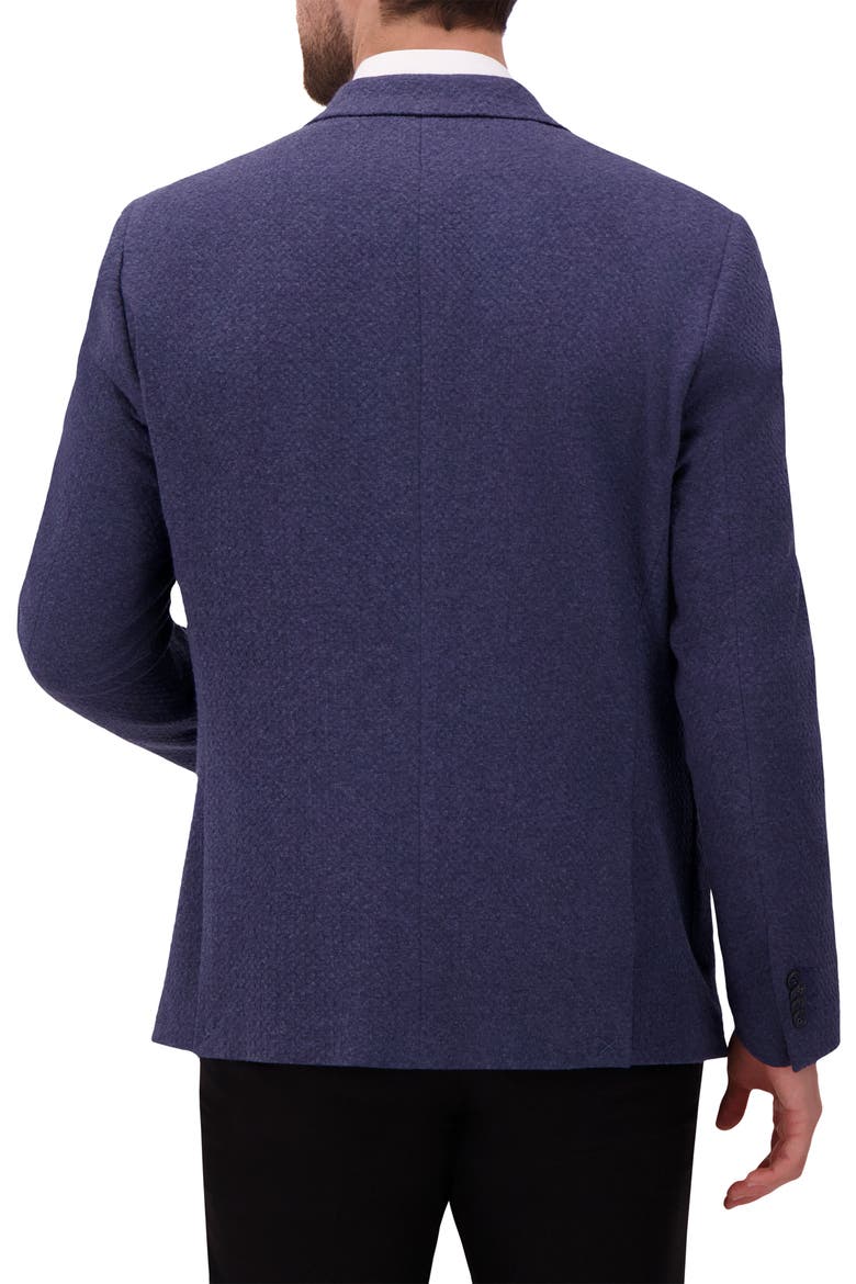 Modern Fit Textured Knit Cotton Blend Sport Coat, Alternate, color, BLUE