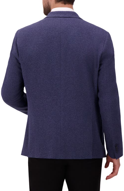 Victor Emmanuel Modern Fit Textured Knit Cotton Blend Sport Coat In Blue