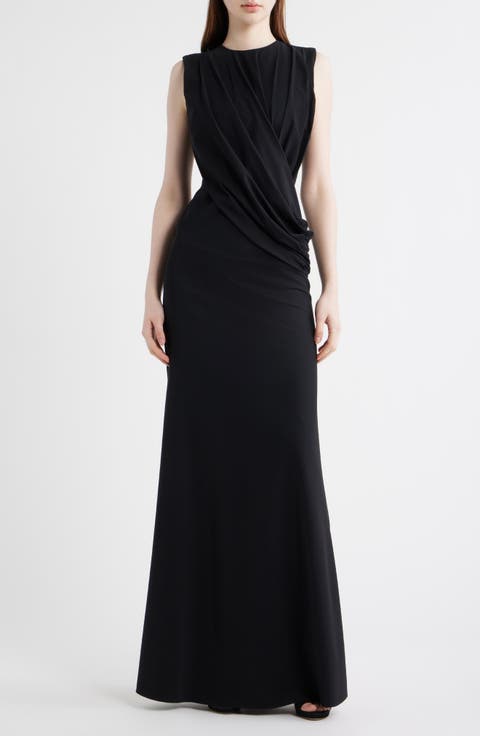 Frozy Ruched Sleeveless Gown
