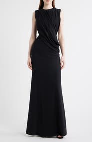Chiara Boni La Petite Robe Frozy Ruched Sleeveless Gown