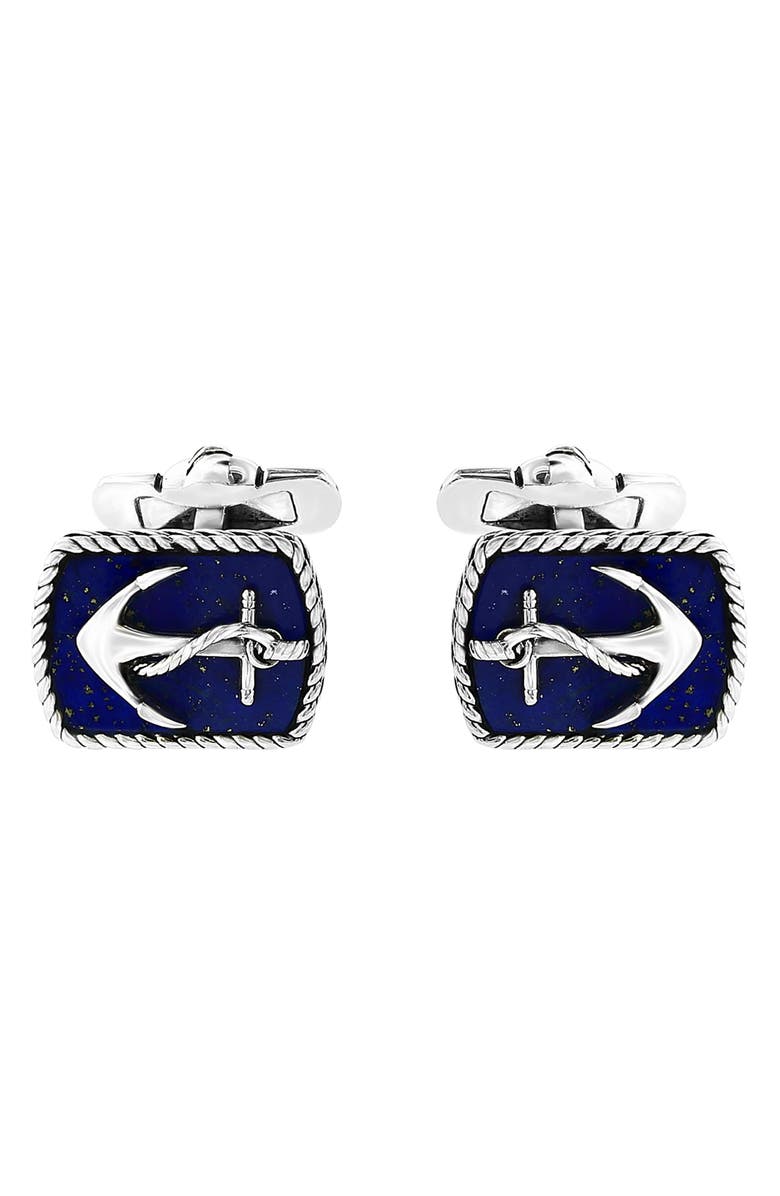 EFFY Anchor Cufflinks, Alternate, color, Blue