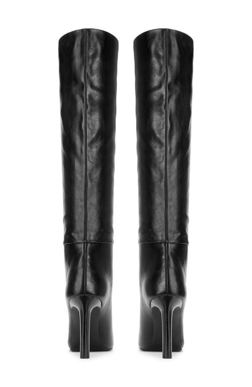 Femme La The Soho Pointed Toe Knee High Boot In Black